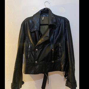 Free People Vegan Leather Jacket